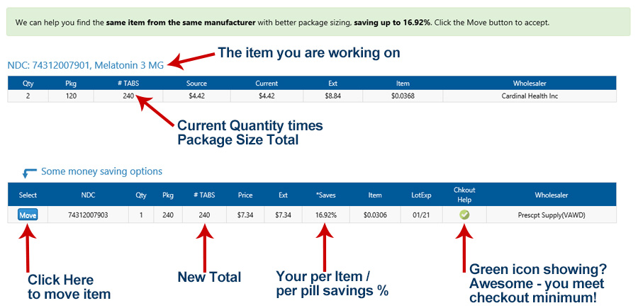 Package Size Enhancement Example